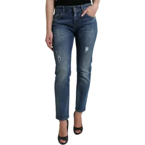 Dolce & Gabbana Chic Boyfriend Mid-Waist Stretch Jeans