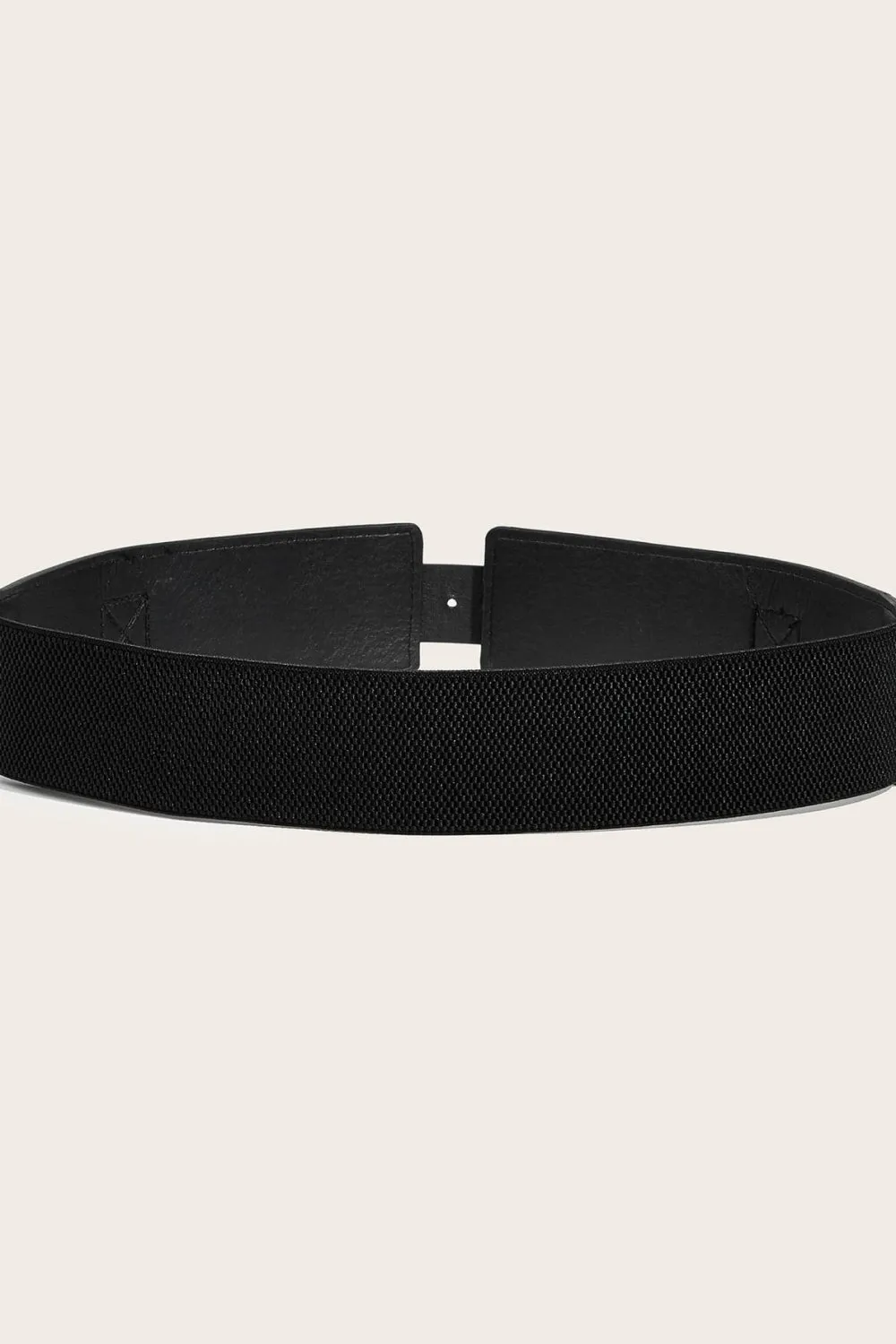 Double Buckle Black Stretch Belt!