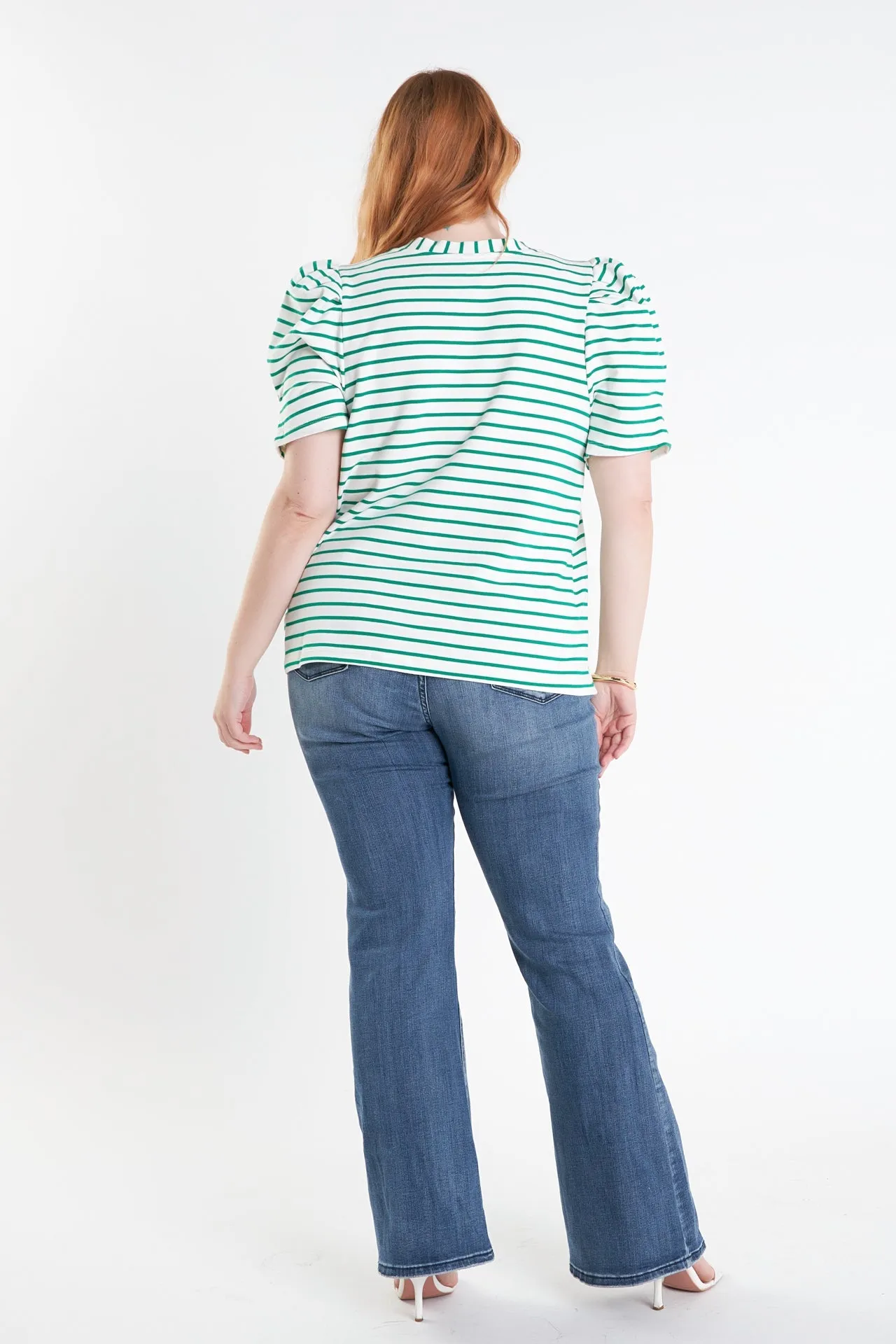 English Factory - Plus Size Stripe Women Knit Shirt