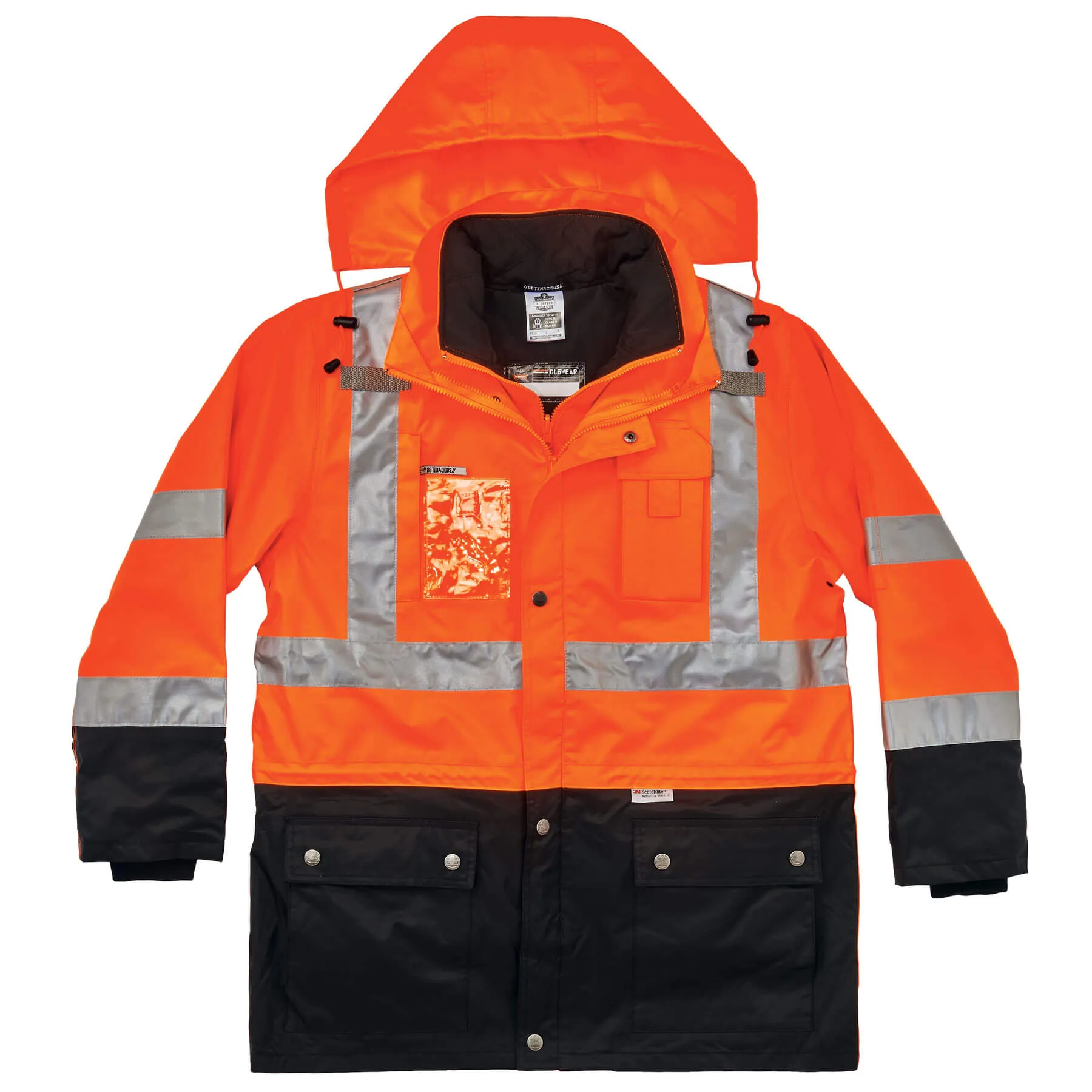 Ergodyne 25554 GloWear 8388 Type R Class 3/2 Thermal Jacket Kit, Large, HV Orange