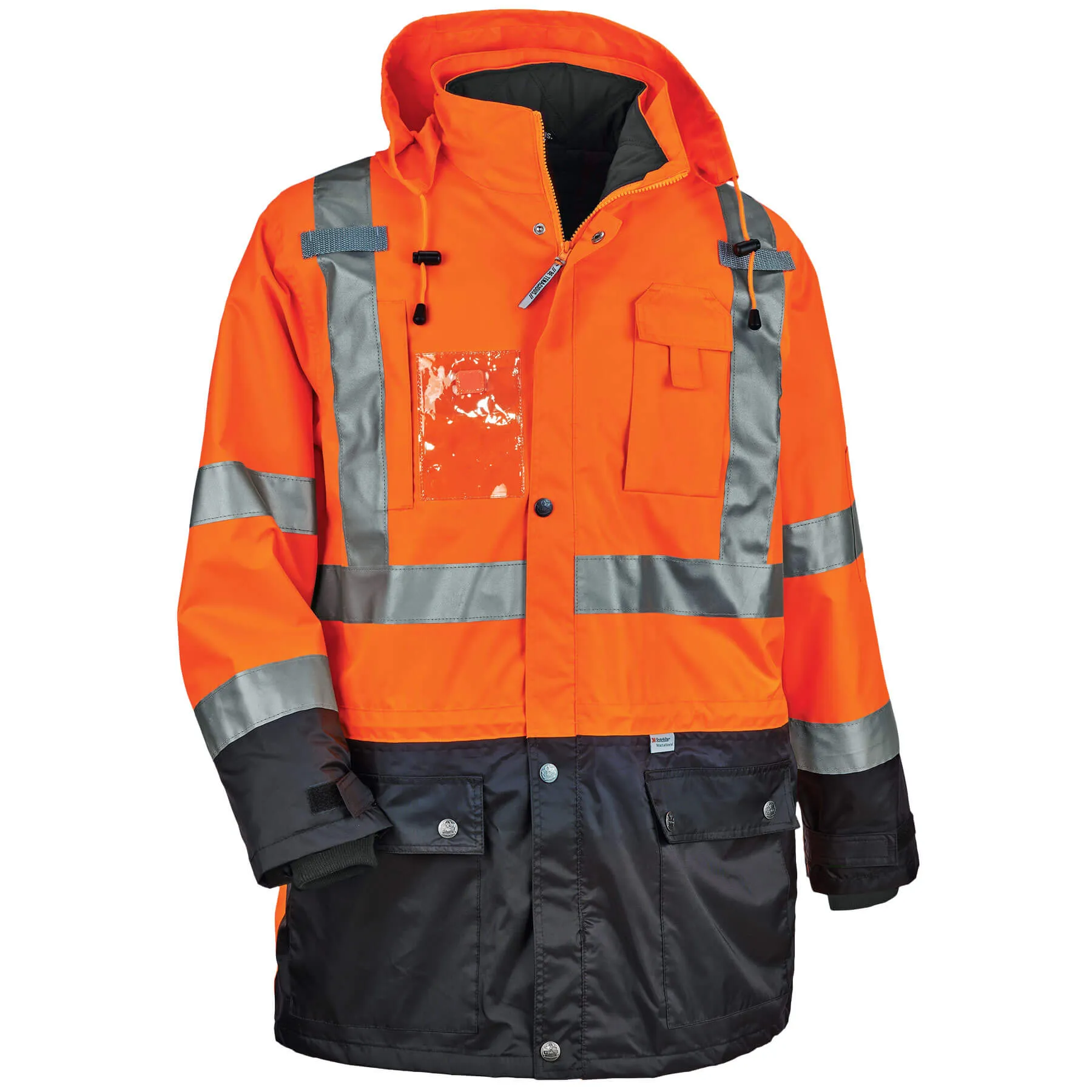 Ergodyne 25554 GloWear 8388 Type R Class 3/2 Thermal Jacket Kit, Large, HV Orange