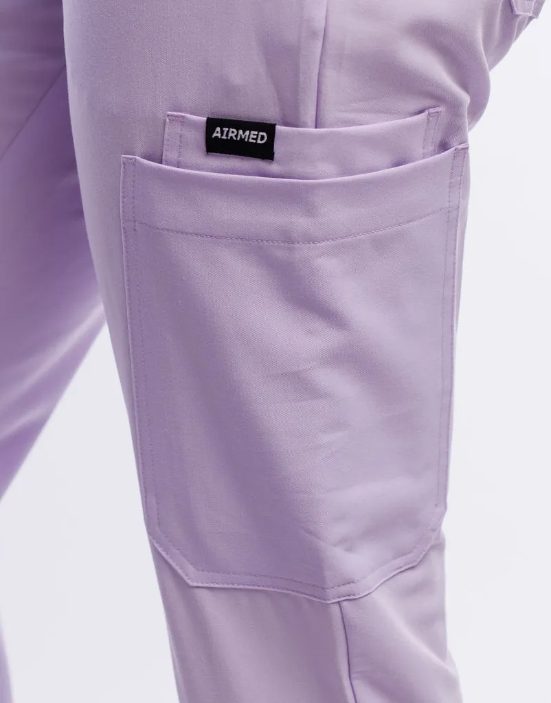 Essential Multi-Pocket Scrub Pants - Pastel Lilac