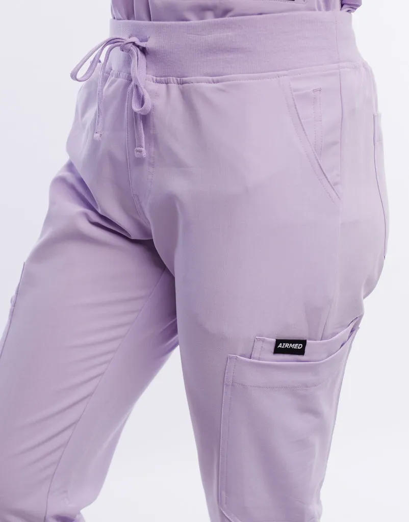 Essential Multi-Pocket Scrub Pants - Pastel Lilac