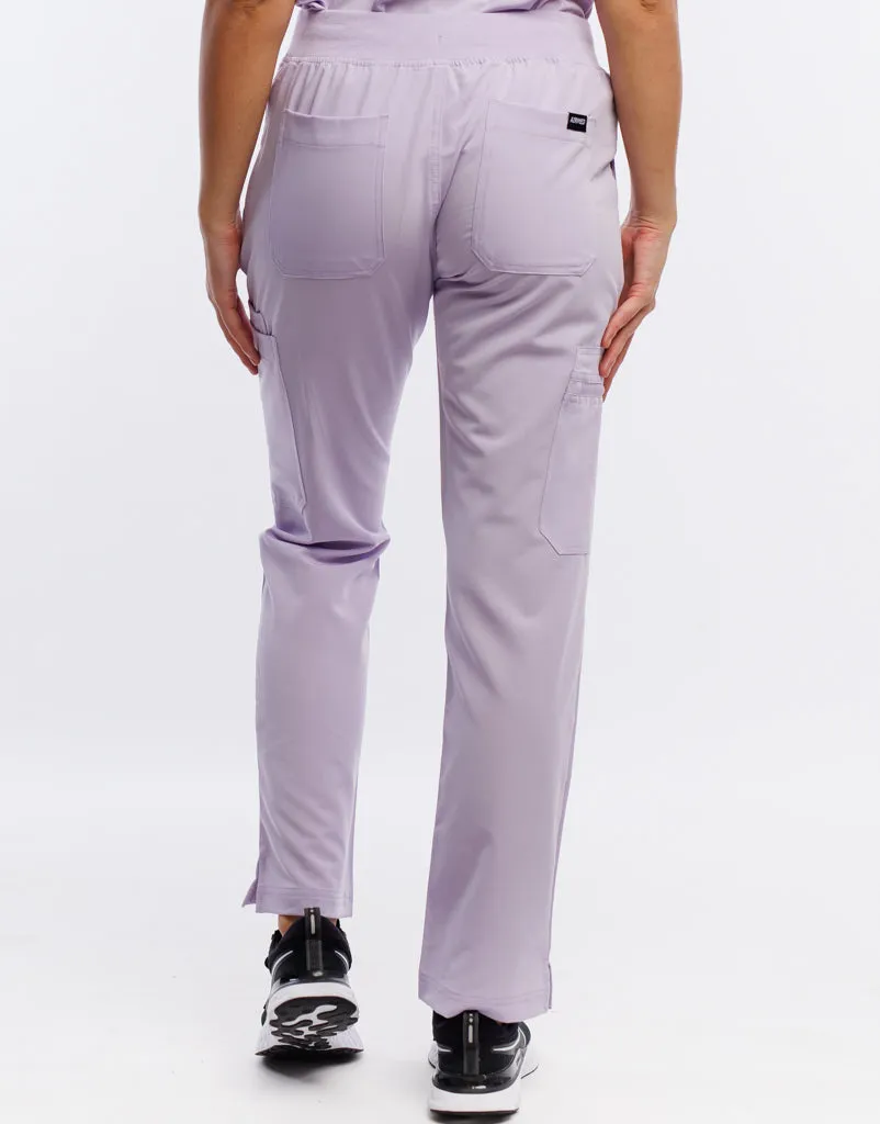 Essential Multi-Pocket Scrub Pants - Pastel Lilac