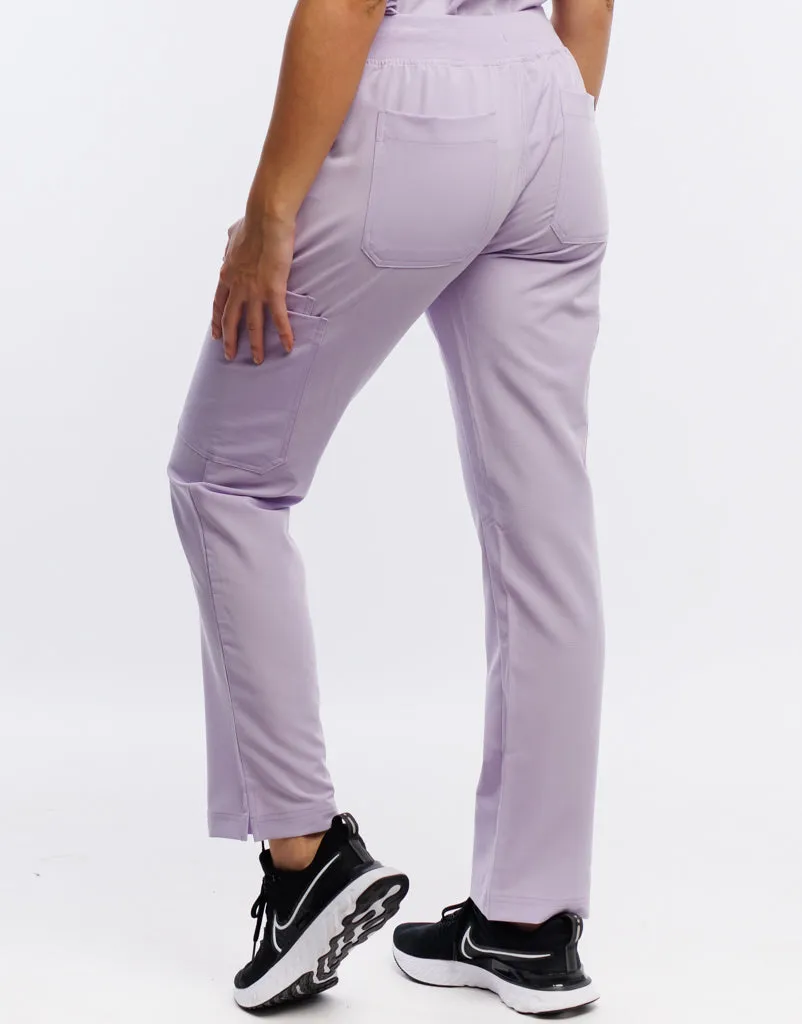 Essential Multi-Pocket Scrub Pants - Pastel Lilac