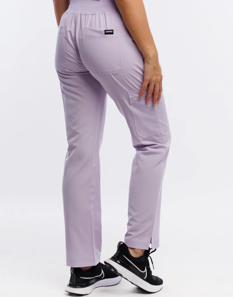 Essential Multi-Pocket Scrub Pants - Pastel Lilac