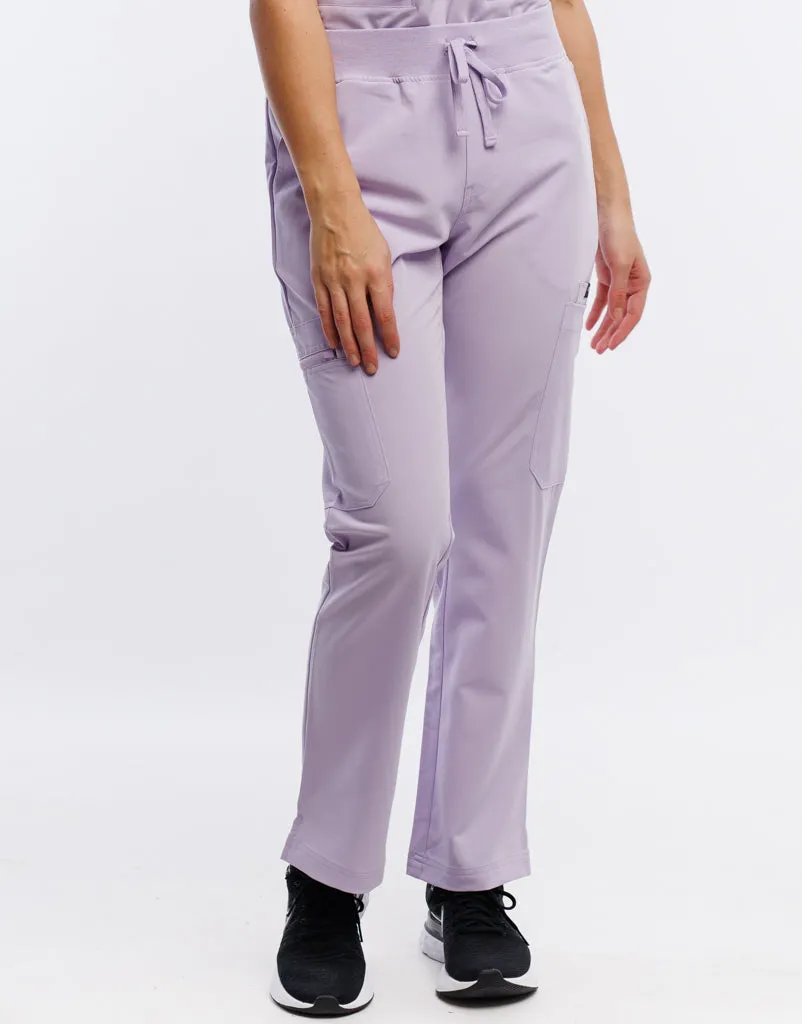 Essential Multi-Pocket Scrub Pants - Pastel Lilac