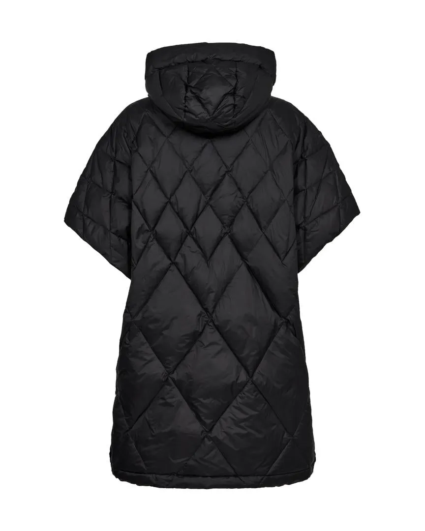 Faisa Down Poncho Black