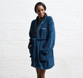 Fleece Bridesmaid Robe - Navy Blue