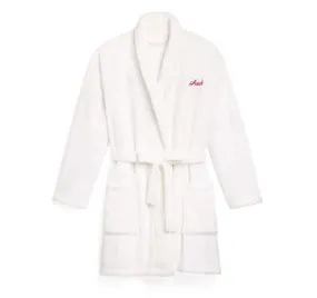 Fleece Bridesmaid Robe - White