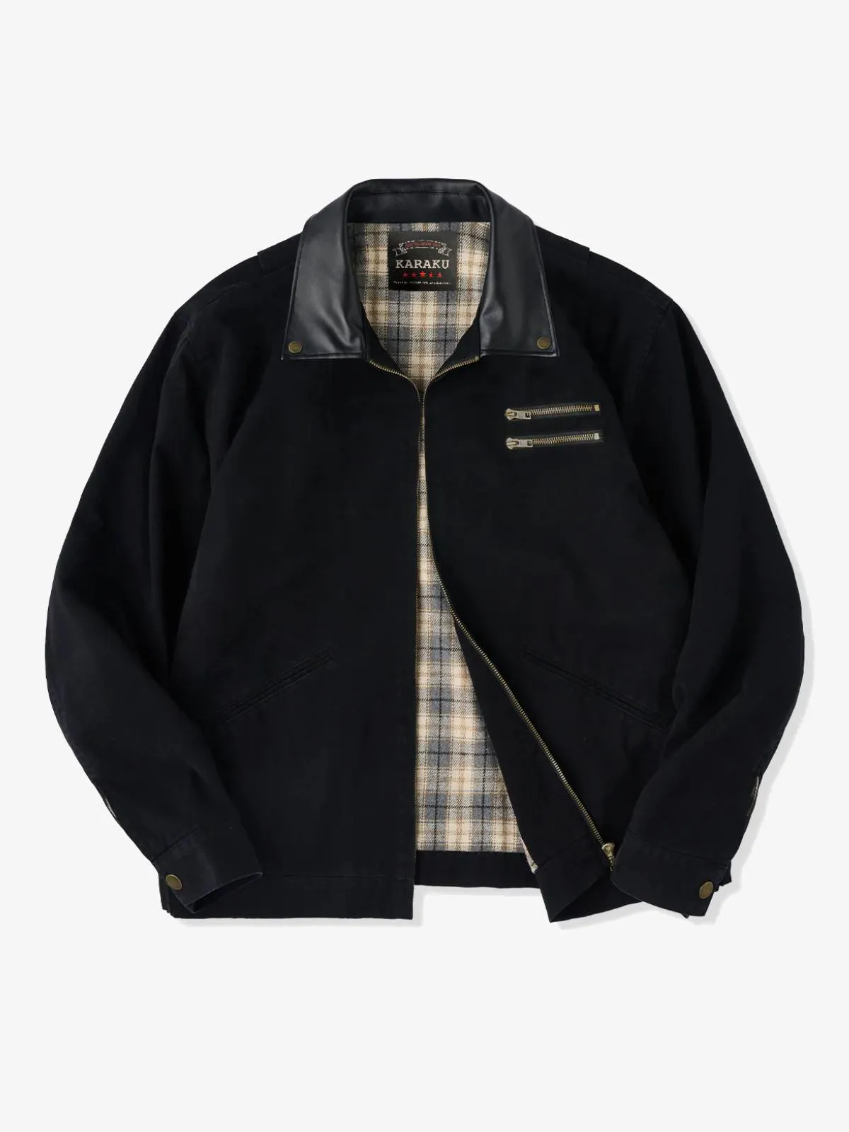 Fleece-Lined Checkered Detroit Work Jacket