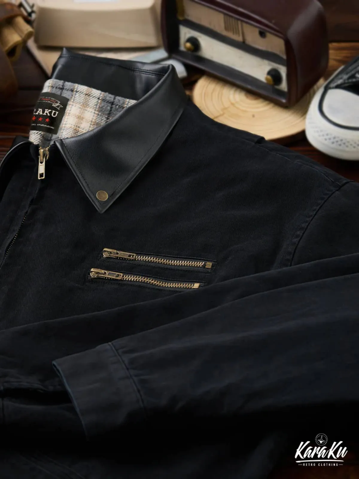 Fleece-Lined Checkered Detroit Work Jacket