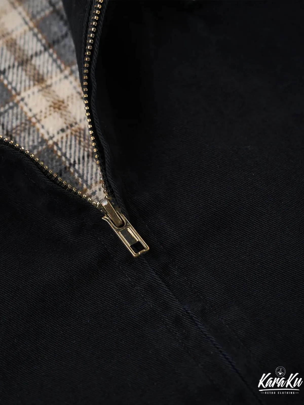 Fleece-Lined Checkered Detroit Work Jacket