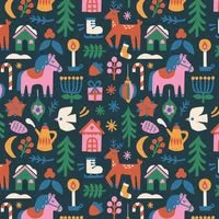 Folk Gift Paper  - Set of Three Sheets