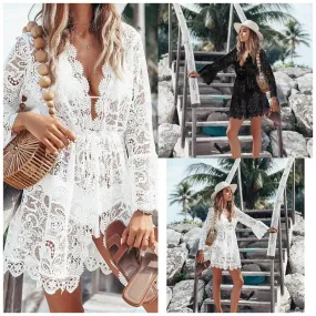 Free Shipping Female Fashion Beach Sexy Woman Clothes Beach Cover Up Mesh Dress Suit Women's Sexy Bikini Swimsuit Wrap Clothing