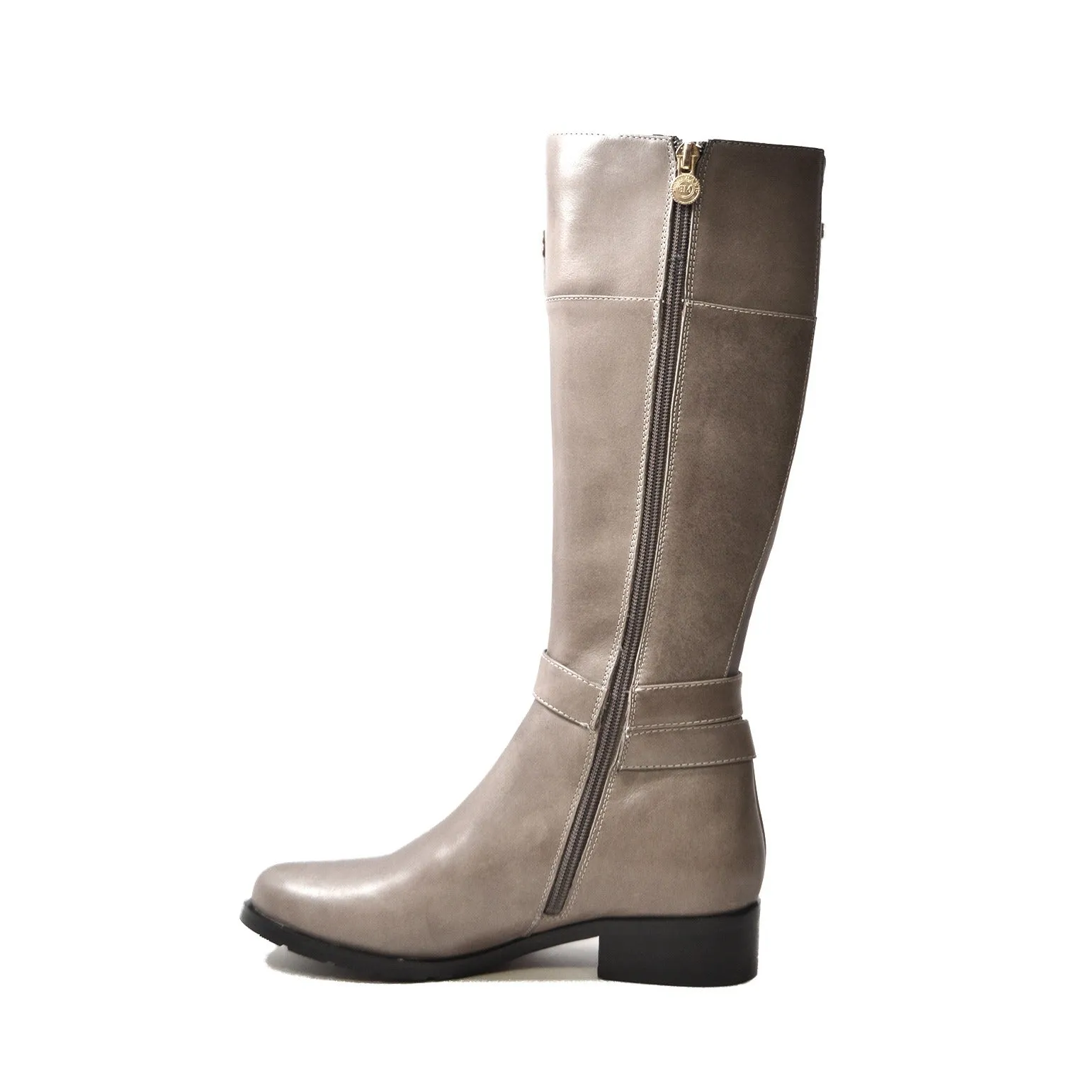 Gabi Grey Leather Riding Boots - Stylish and Versatile for Any Occasion