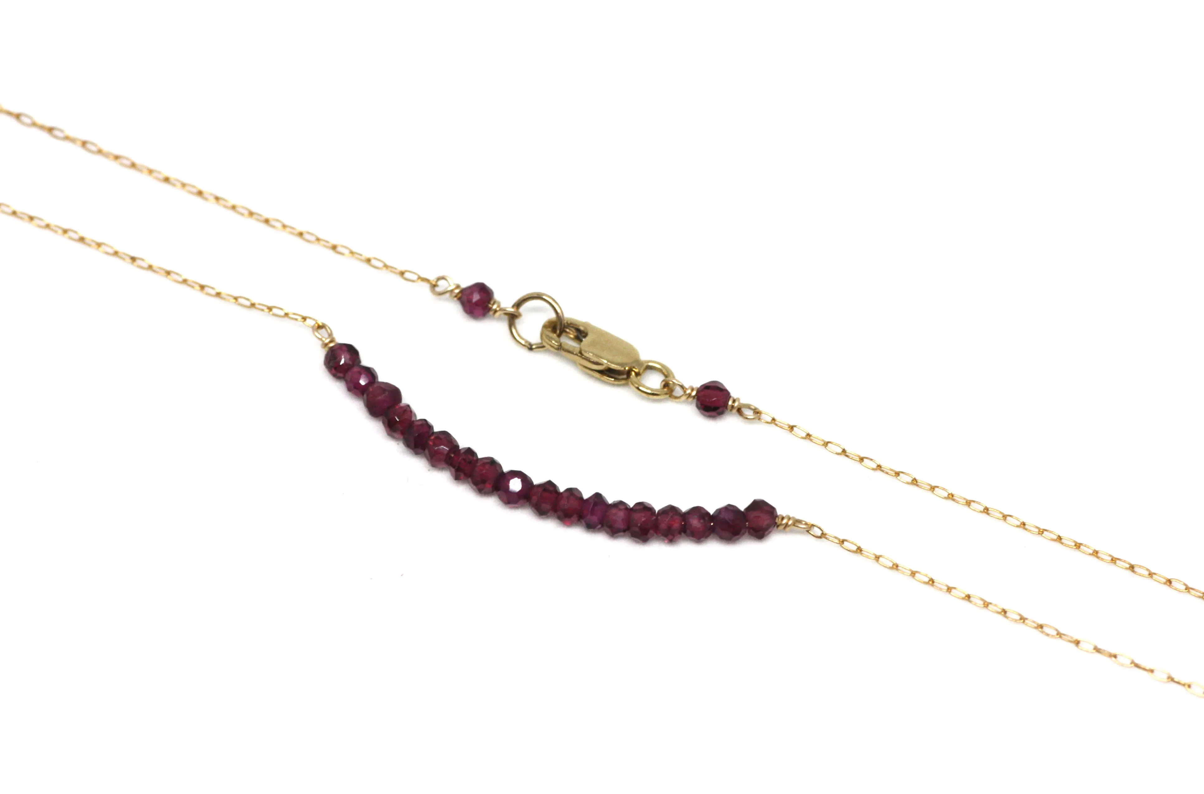 Garnet Bar Necklace