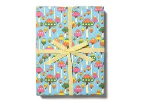 Gift Wrap: Krista Perry - Groovy Mushrooms (Roll of 3 Sheets)