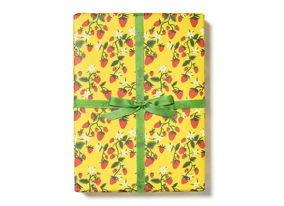 Gift Wrap: Krista Perry - Strawberry Patch (Roll of 3 Sheets)