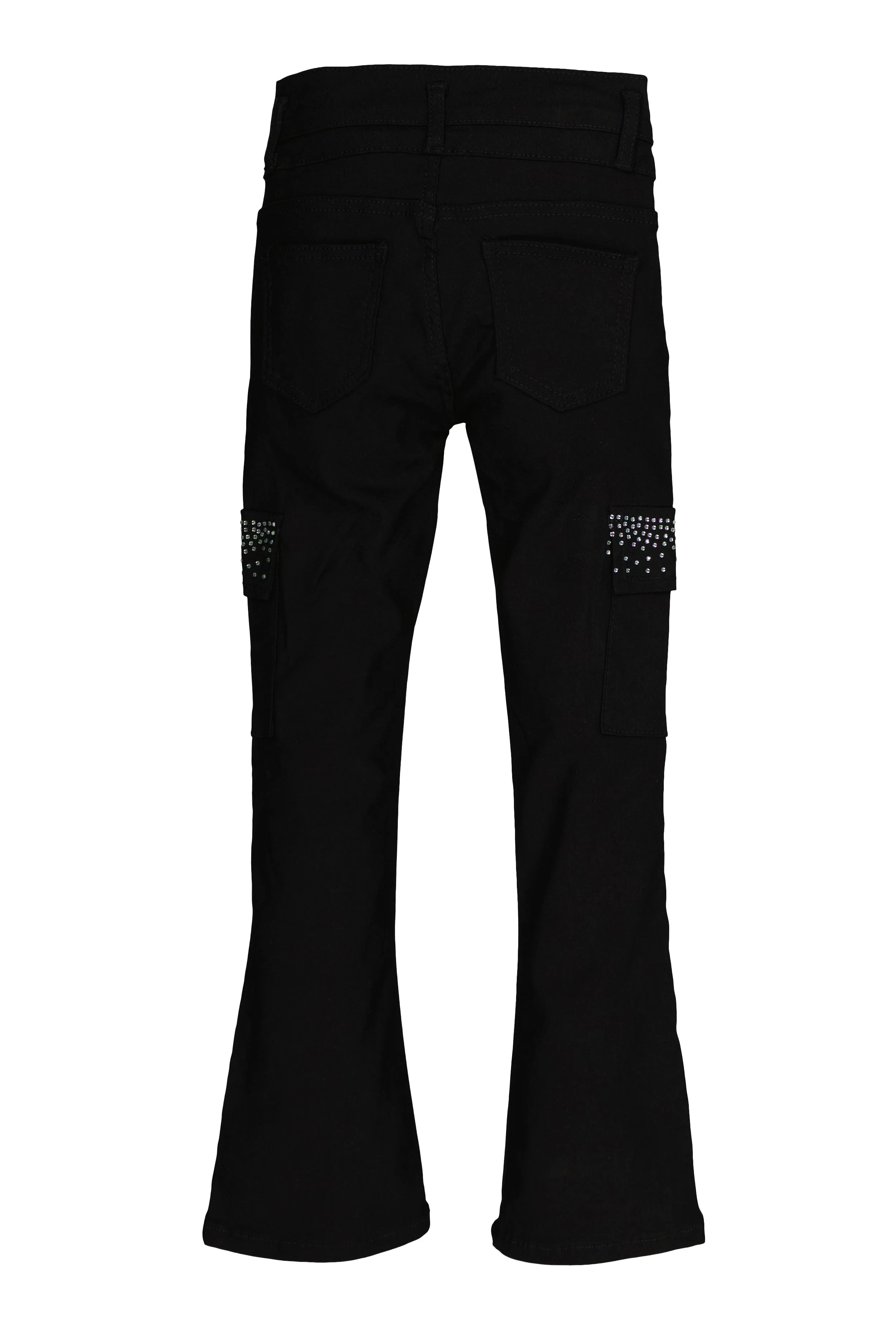 Girls Hyperstretch Rhinestone Cargo Flare Pants