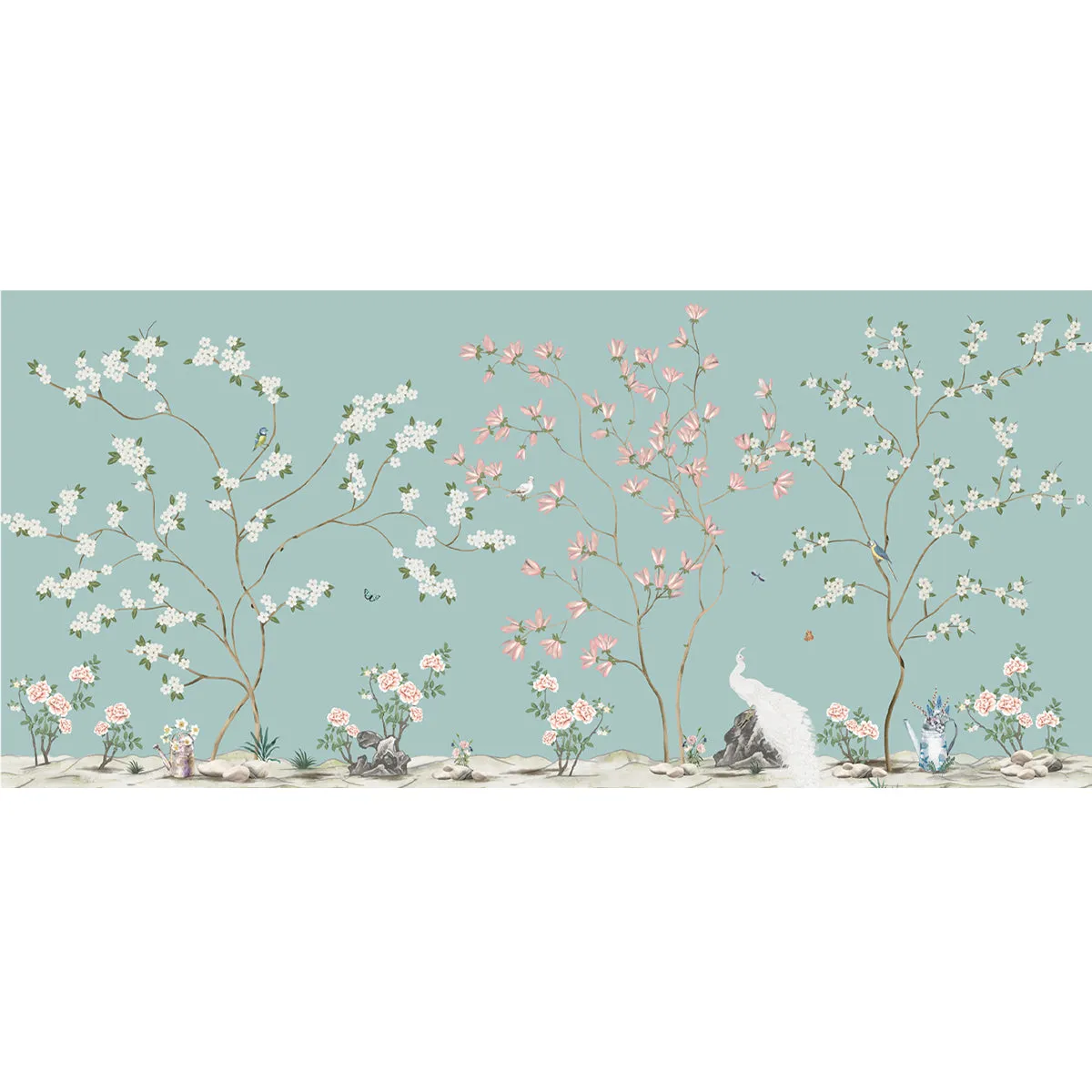 Grace Chinoiserie Theme Wallpaper Customised