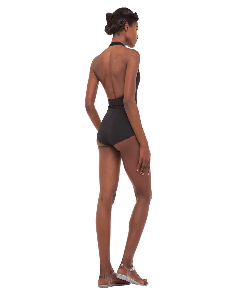 HALTER WRAP AND TIE SWIMSUIT