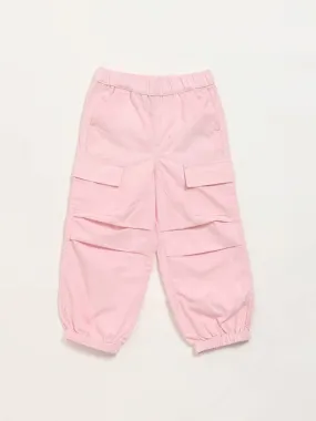 HOP Kids Plain Pink Cargo Joggers