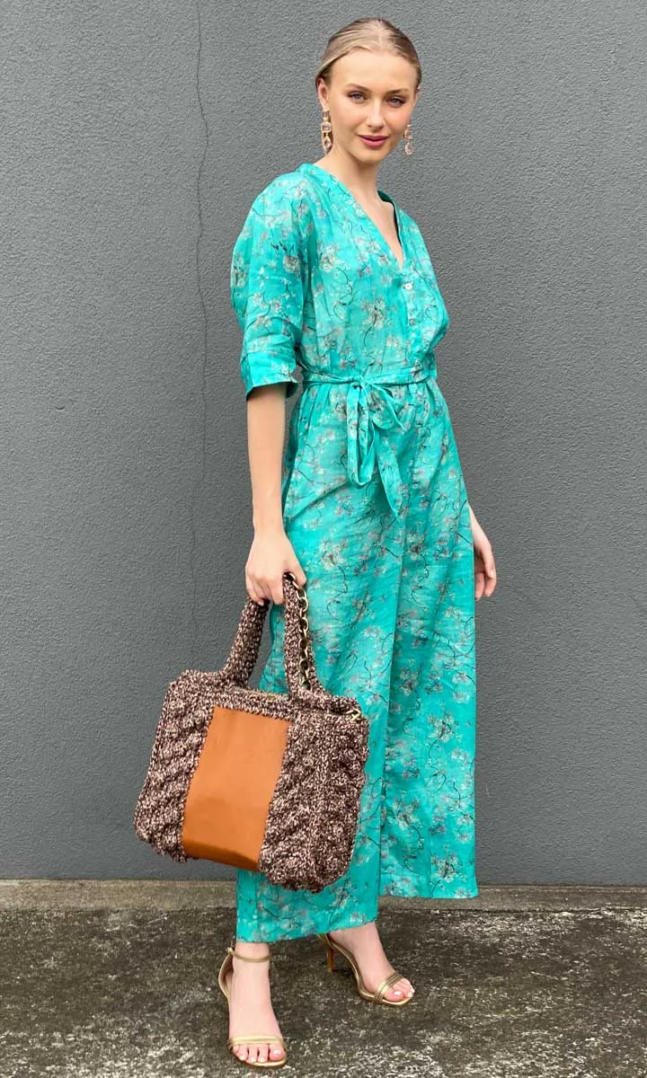 Hoss Kyoto Blossom Jumpsuit - Aqua