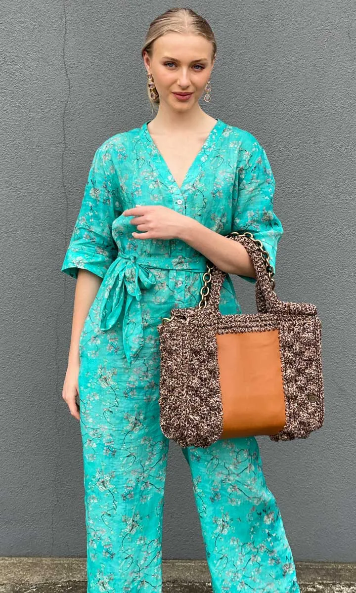 Hoss Kyoto Blossom Jumpsuit - Aqua