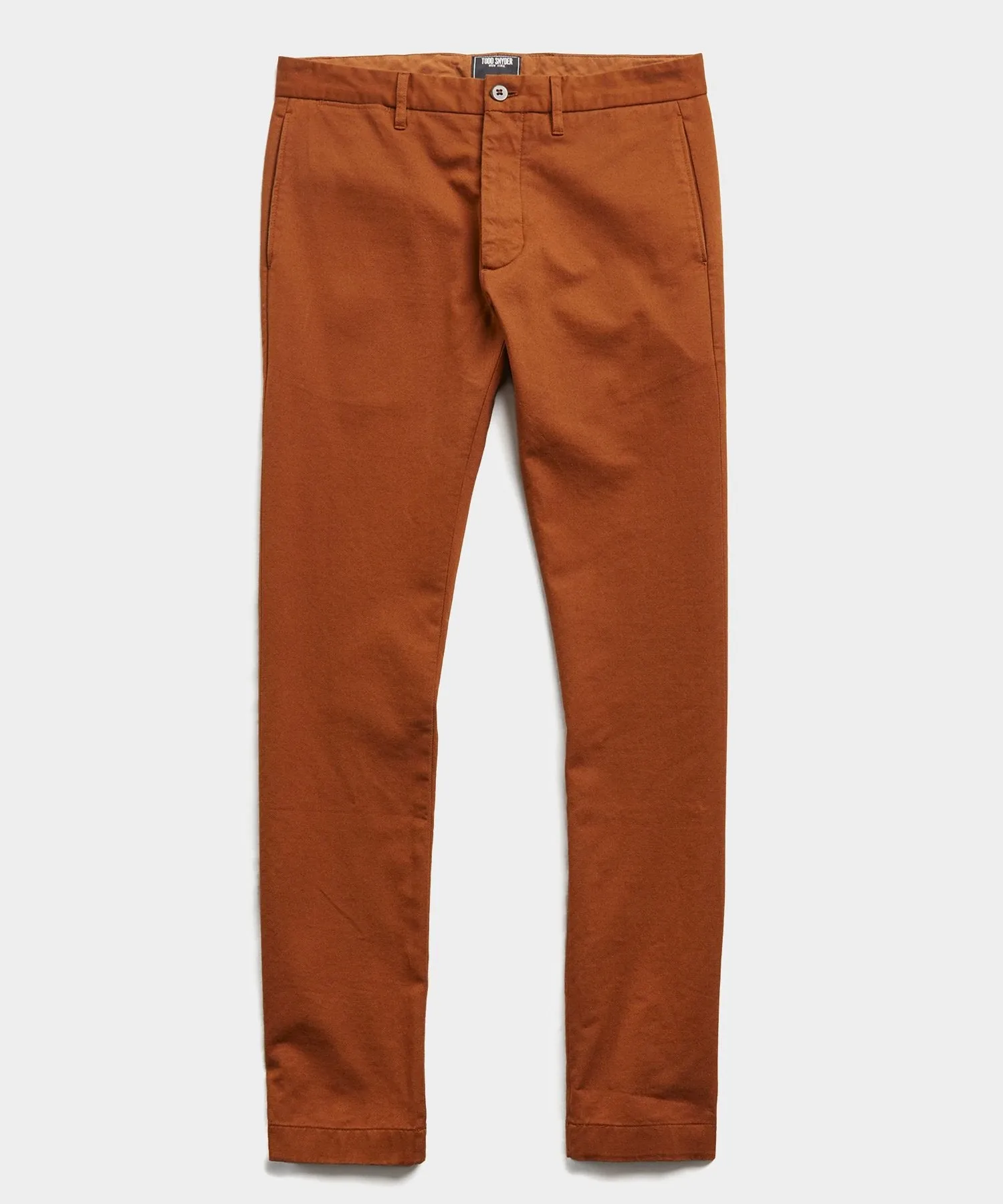 Japanese Garment Dyed Selvedge Chino in Chestnut