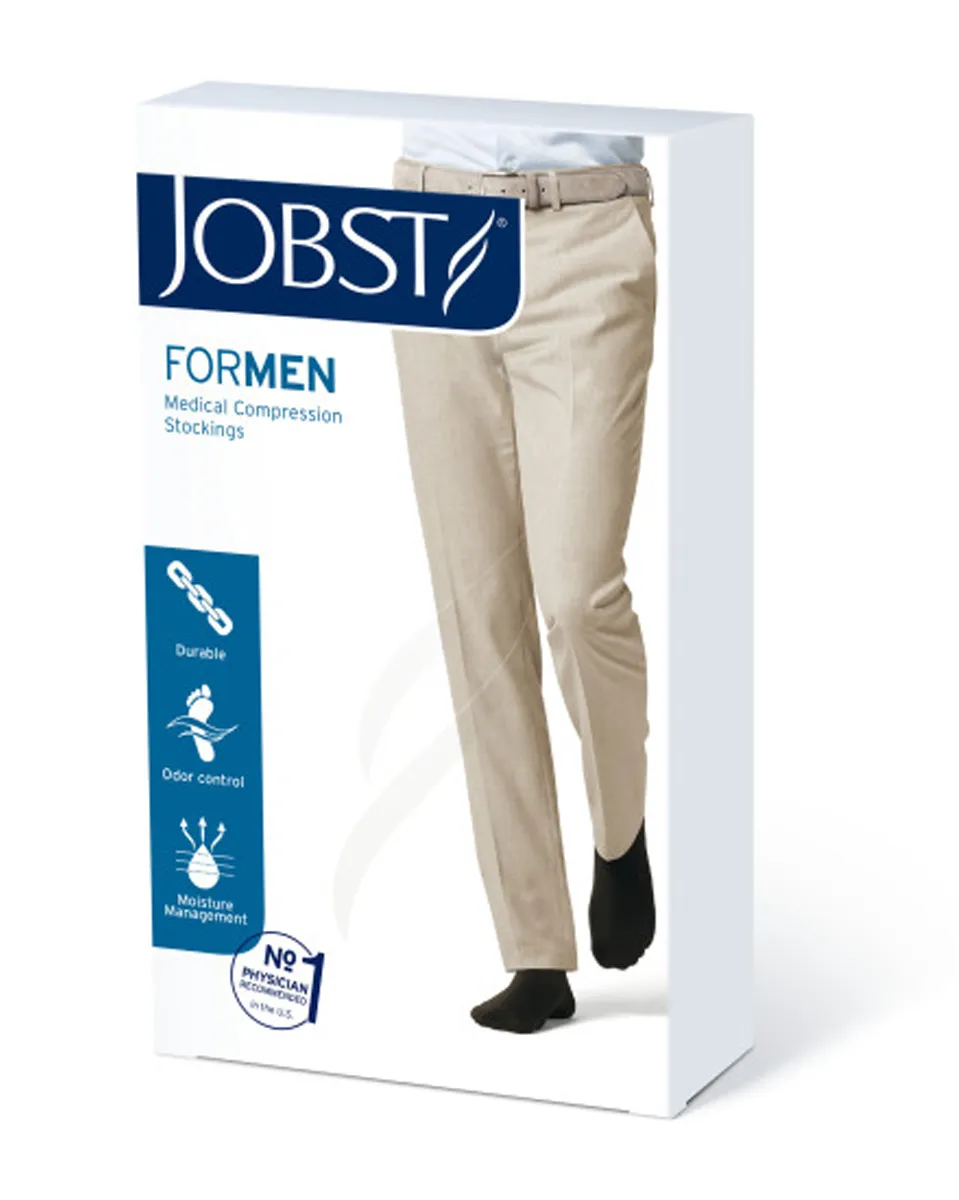 Jobst Men's Open Toe Knee High Support Socks 30-40 mmHg