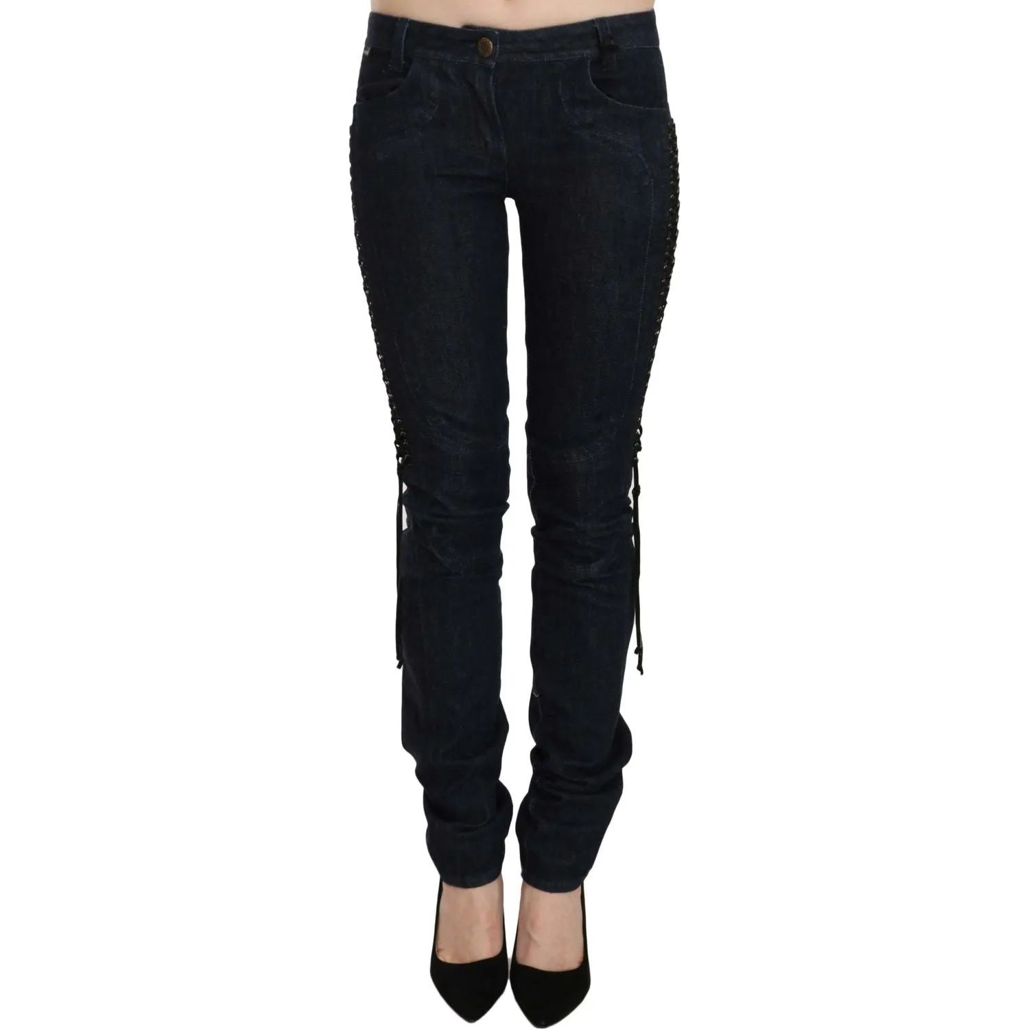 Just Cavalli Elegant Low Waist Skinny Trousers