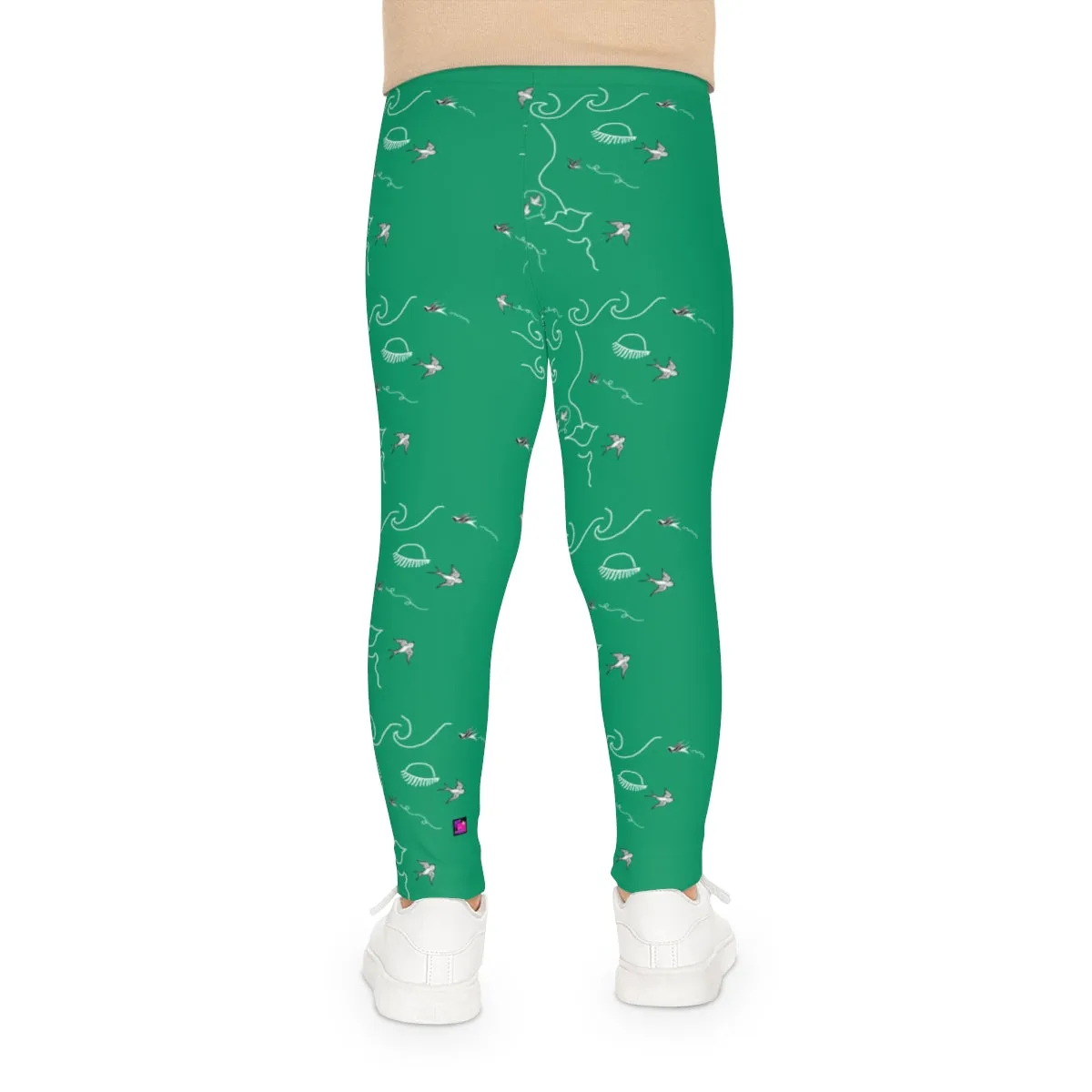 Kids Leggings (AOP) SWALLOWS GREEN