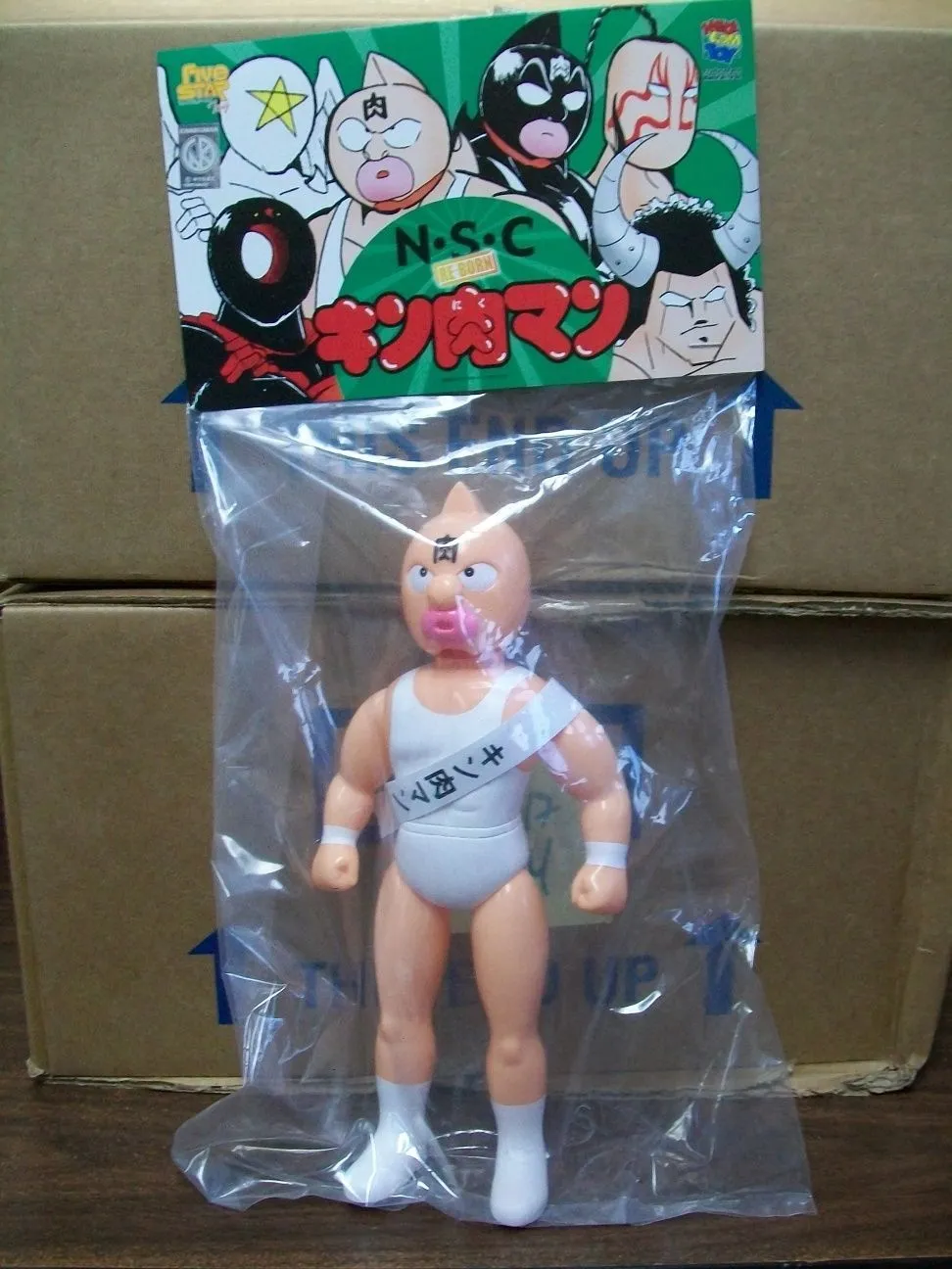 Kinnikuman Muscle Man Sofubi Action Figure Medicom Designer Toy White Tank Top Version