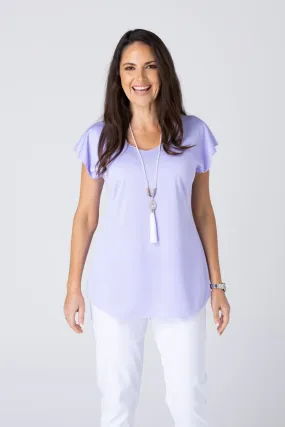 Lilac Activewear Short Sleeve Top