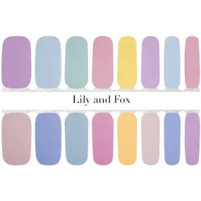 Lily And Fox - Nail Wrap - Pastel Rainbows