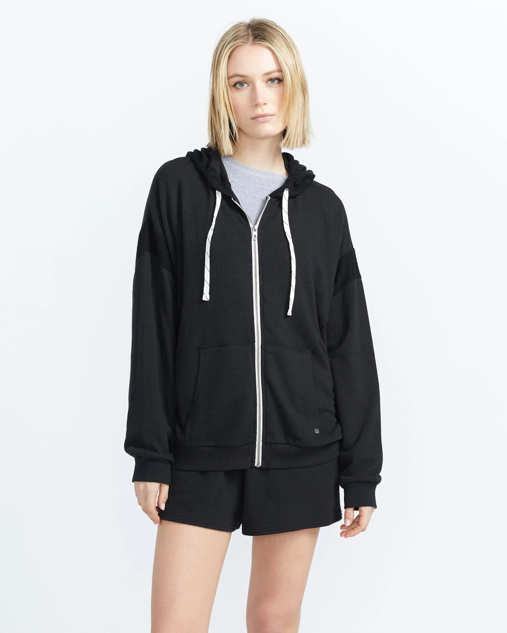 Lived in Lounge Frenchie Zip Hoodie - Black