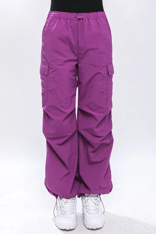 LOOSE FIT PARACHUTE CARGO PANTS