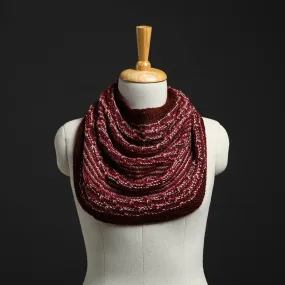 Maroon - Kumaun Hand Knitted Woolen Cowl 95