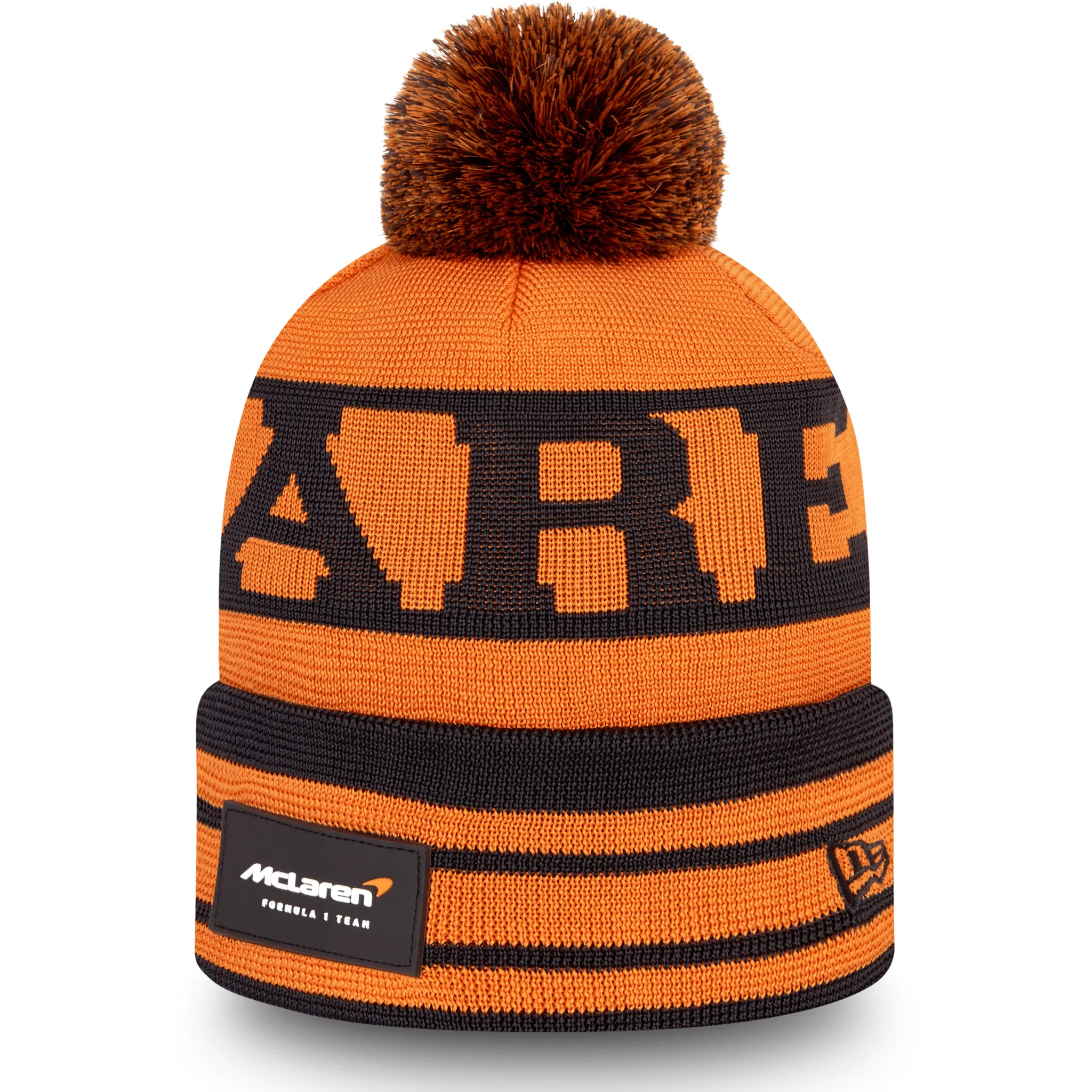 McLaren F1 New Era Team Lando Norris Bobble Cuff Beanie- Papaya