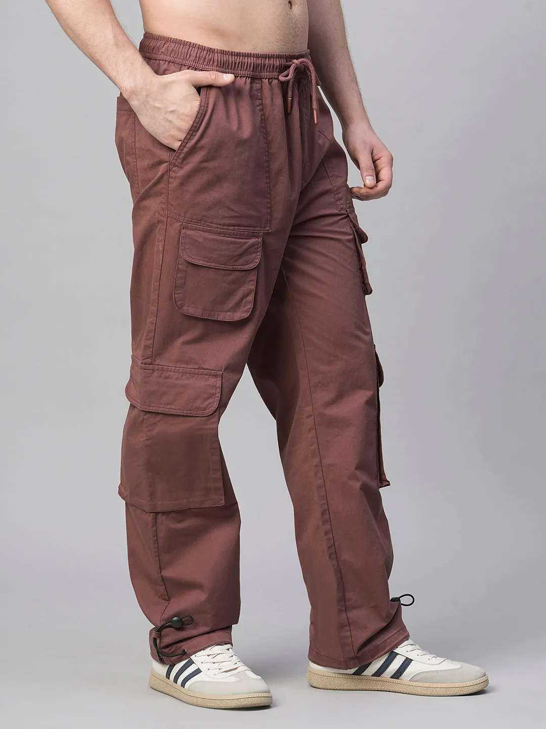 Men Utility Cargo - Maroon