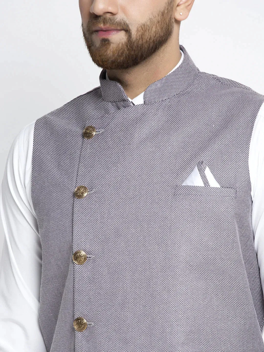 Men'S Purple Nehru Jacket