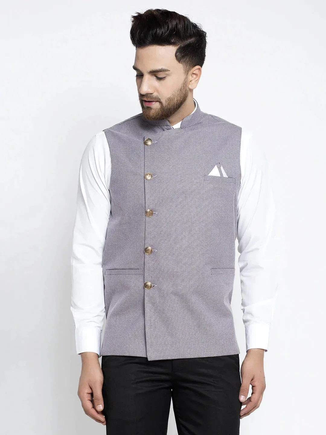 Men'S Purple Nehru Jacket