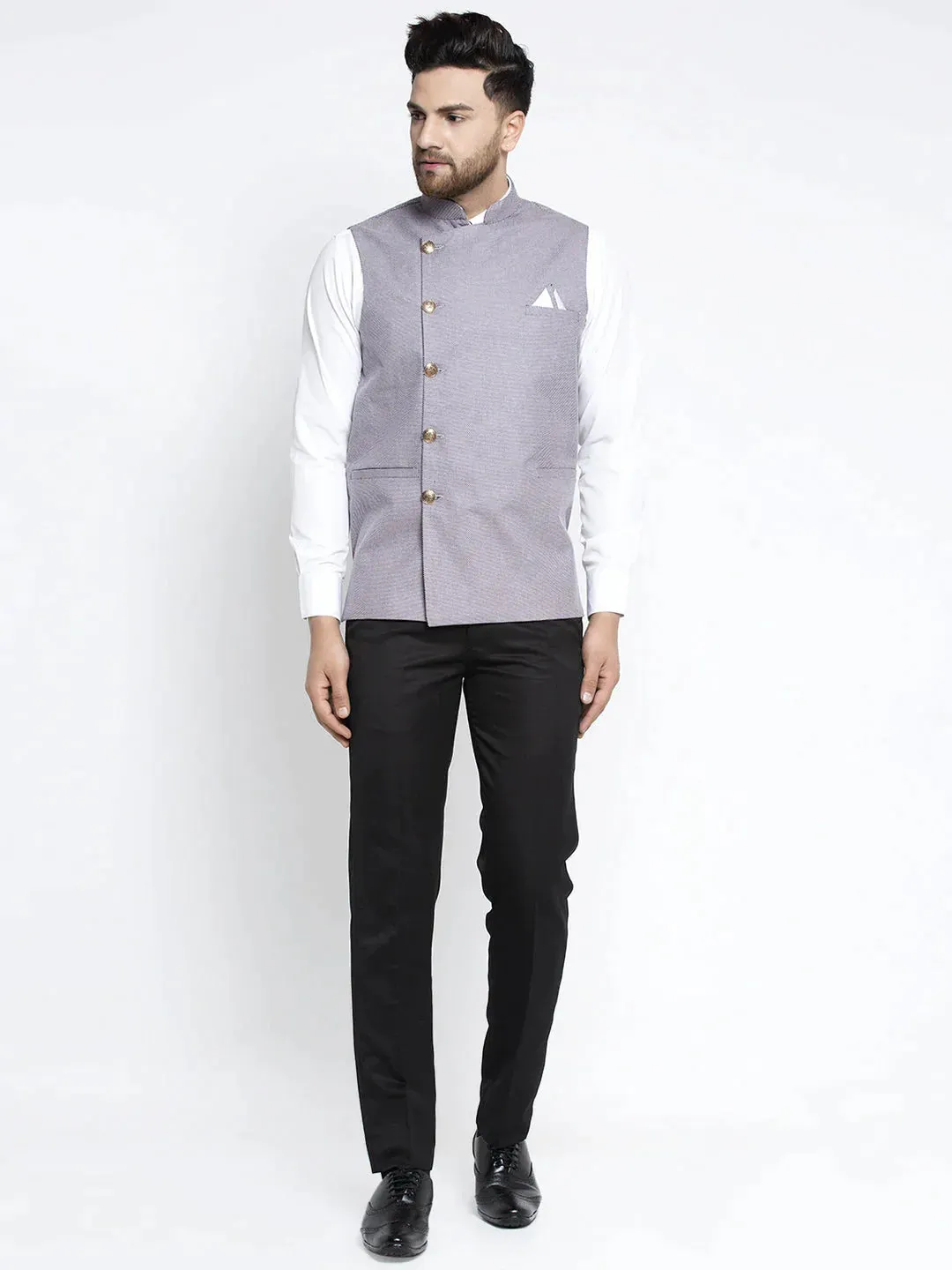 Men'S Purple Nehru Jacket