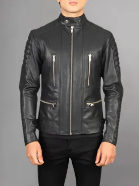 Men’s Tec Flex Motocross Black Leather Jacket