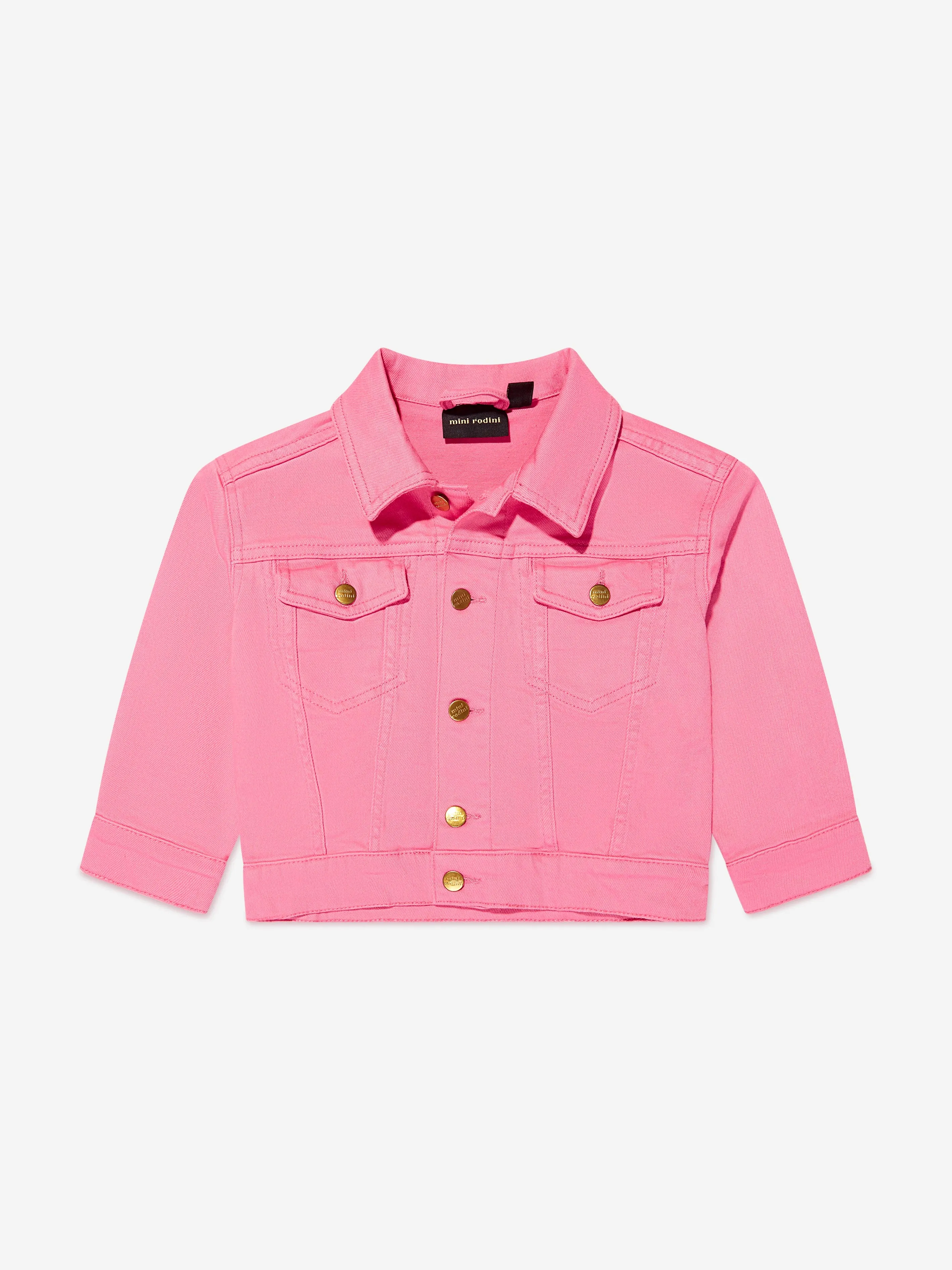 Mini Rodini Girls Organic Cotton Nessie Jacket in Pink