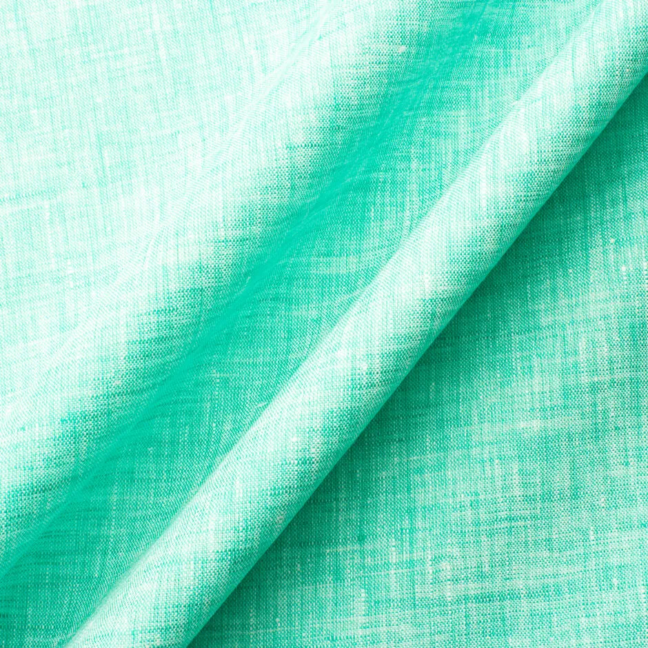 Mint & White Two-Tone Handkerchief Linen