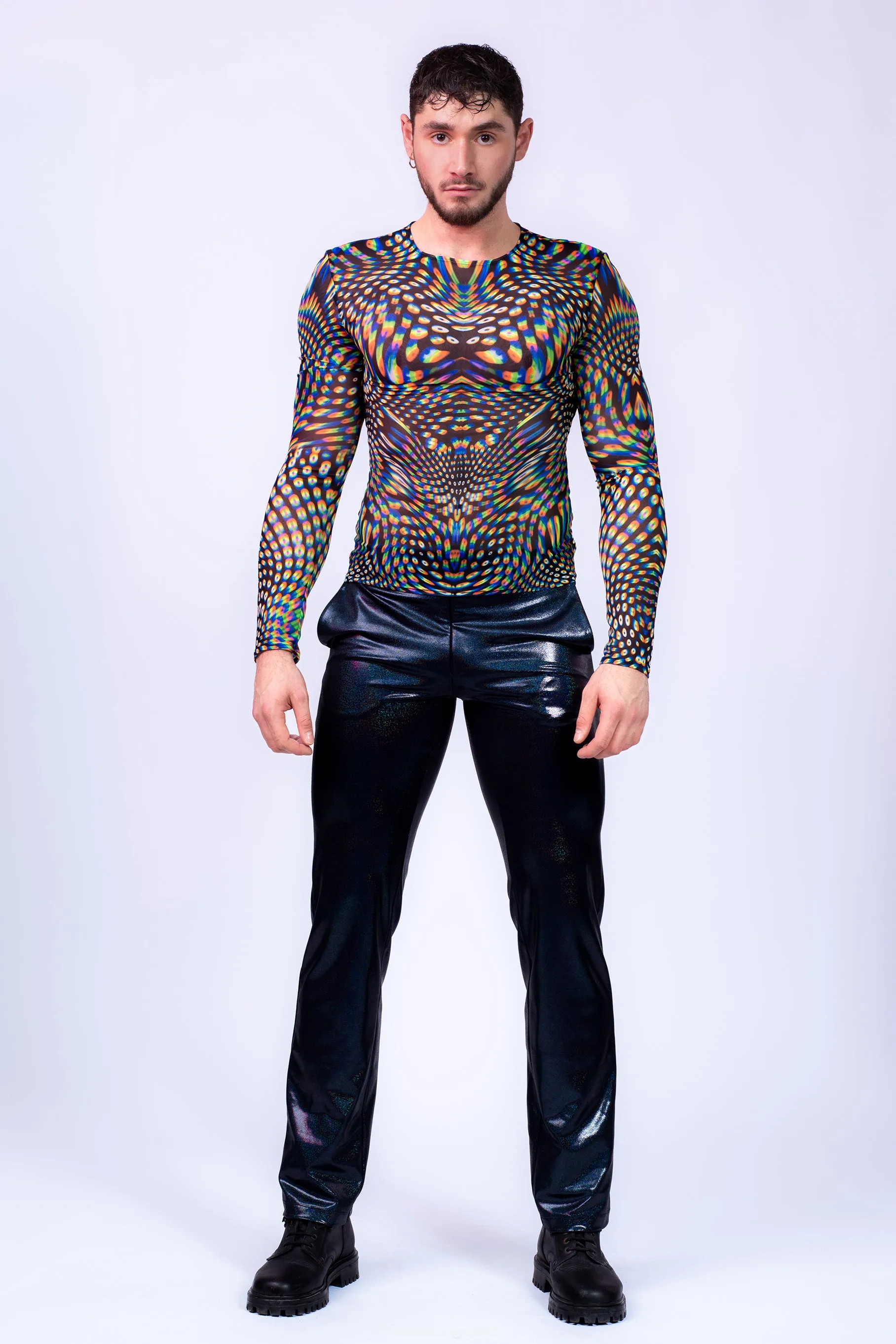 Neon Pulsar Male Mesh Top