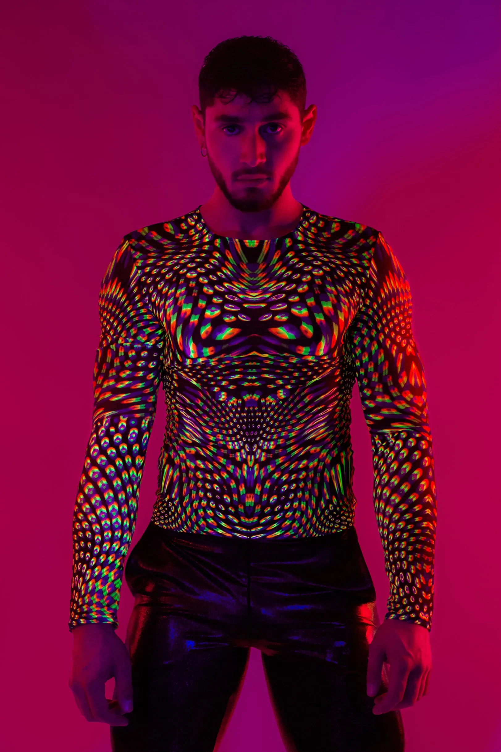 Neon Pulsar Male Mesh Top