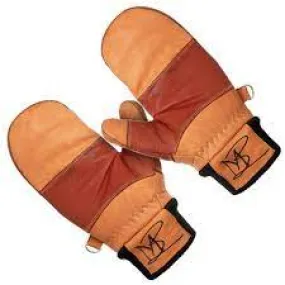 New Maroon Bell Outdoor Water Buffalo Leather Mittens Adult Size Medium